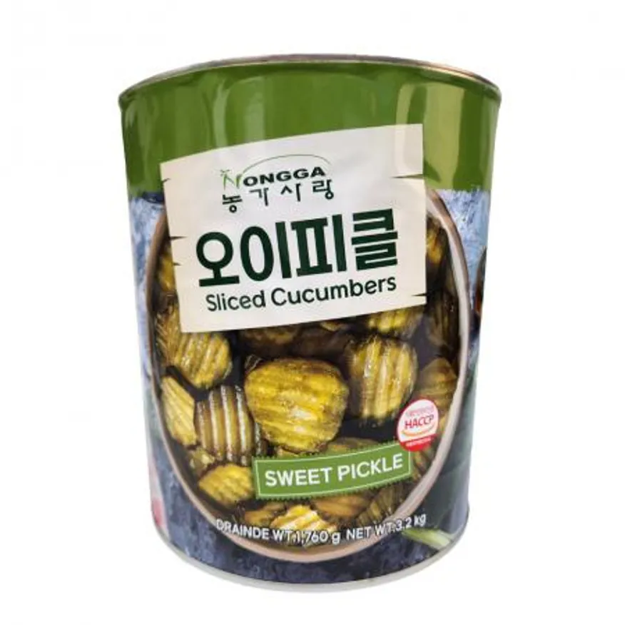 엔엘 농가사랑 오이피클 슬라이스 3.2kg 대용량 캔 이미지