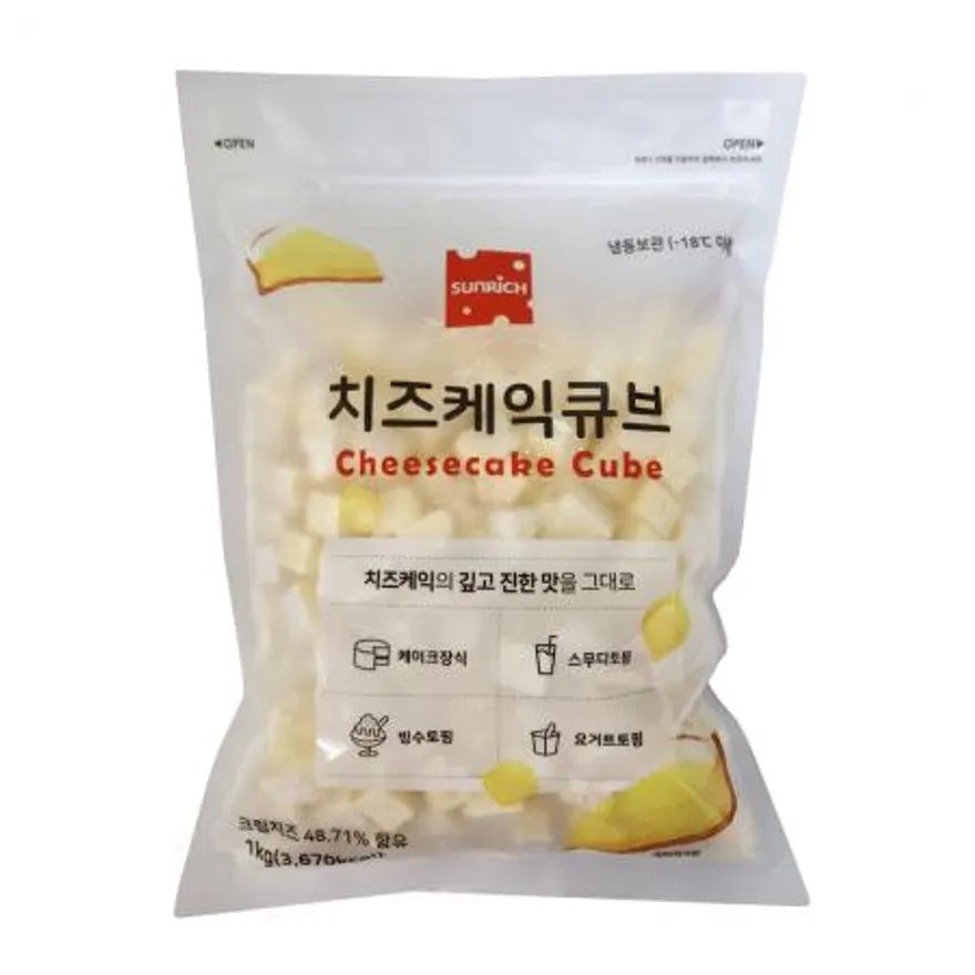 썬리취 치즈케익 큐브 1kg 빙수 베이커리용 이미지