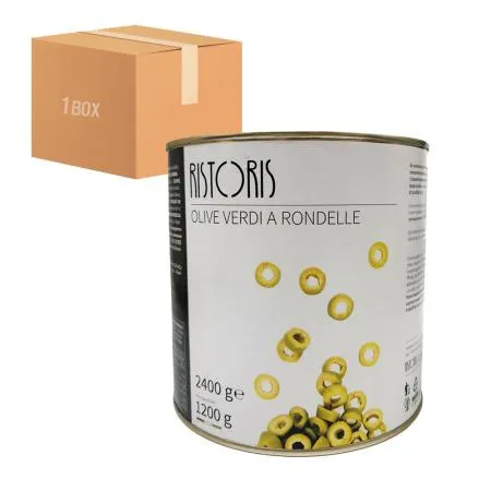 리스토리스 그린올리브 슬라이스 2.4kg 6개 1BOX 대용량