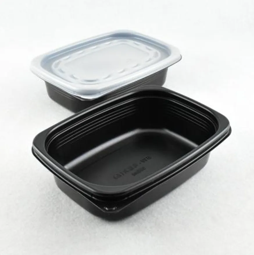 검정죽용기 사각국그릇 SW-사각죽(소) 250세트(블랙) 이미지