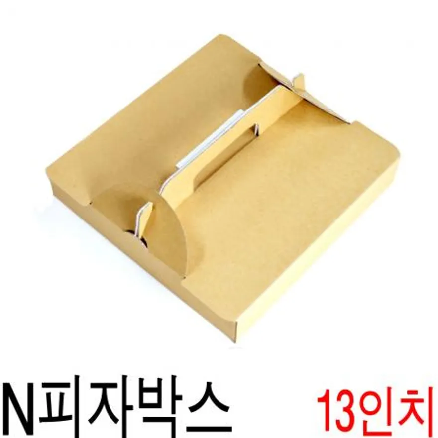 손잡이박스 피자박스 파이박스 크라프트 무지 KP-13인치 50개 이미지