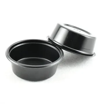 검정소스컵 미니소스용기 YPN-70파이(특소) 1500세트(신형뚜껑포함)