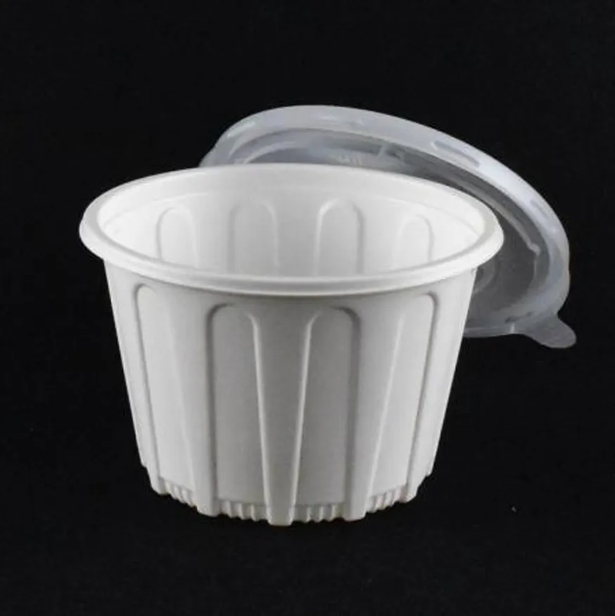 일회용국용기 밥용기 친환경JH-105파이(대) 백색 200세트 이미지