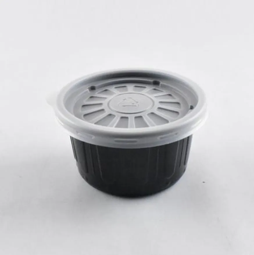 검정소스컵 국용기 AJ-95파이(소)블랙용기+뚜껑 1000세트 이미지