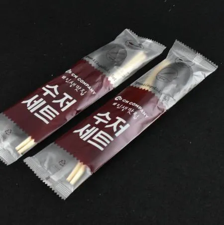 일회용 수저세트 인생맛집2종(검정수저+젓가락) 500세트