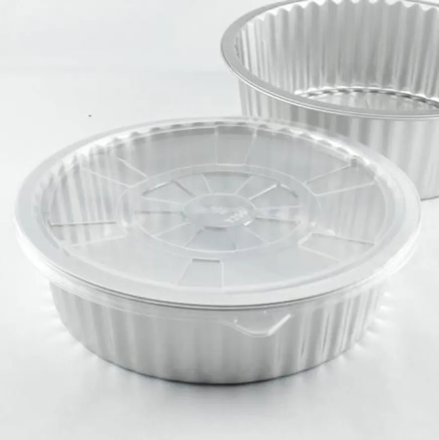 일회용냄비 전골냄비 SE-2500(소)실버 200세트(뚜껑포함) 이미지