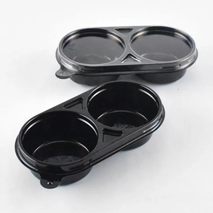 2구소스용기 블랙 DH-2칸 200세트 이미지