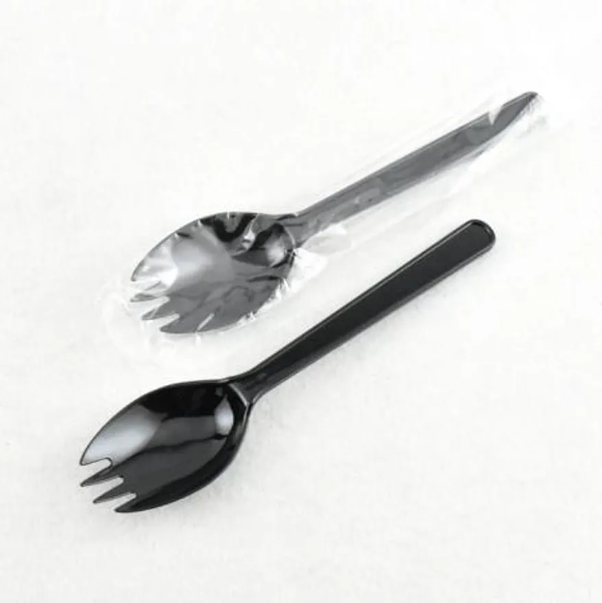 일회용스푼포크 검정스포키 CI-160mm 1000개(개별포장) 이미지