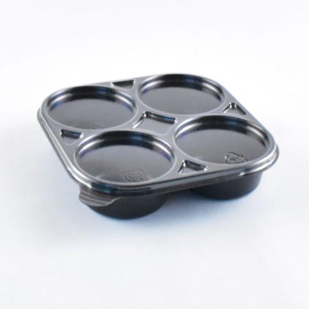 검정4칸소스용기 반찬용기 CN-1212(4칸)블랙 600세트