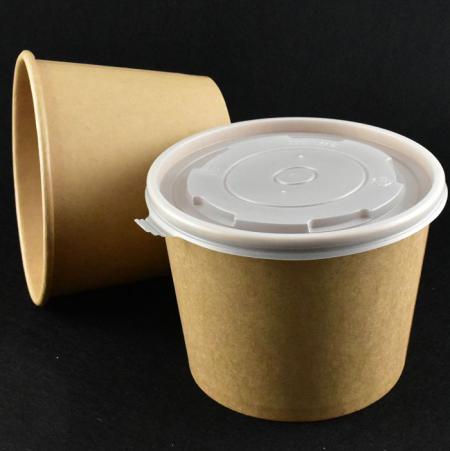 종이그릇 덮밥포장 라면용기 1000종이용기(크라프트) 100세트(SW1000뚜껑포함)