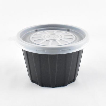 블랙국용기 밥용기 친환경JH-105파이 (대) 블랙 200세트