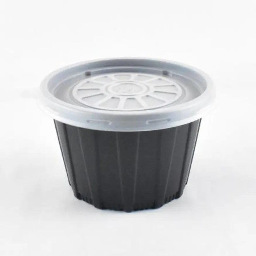 블랙국용기 밥용기 친환경JH-105파이 (대) 블랙 200세트 이미지