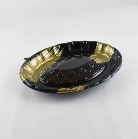 타원회용기 회접시 SS-270(붓터치)200개(뚜껑별도)