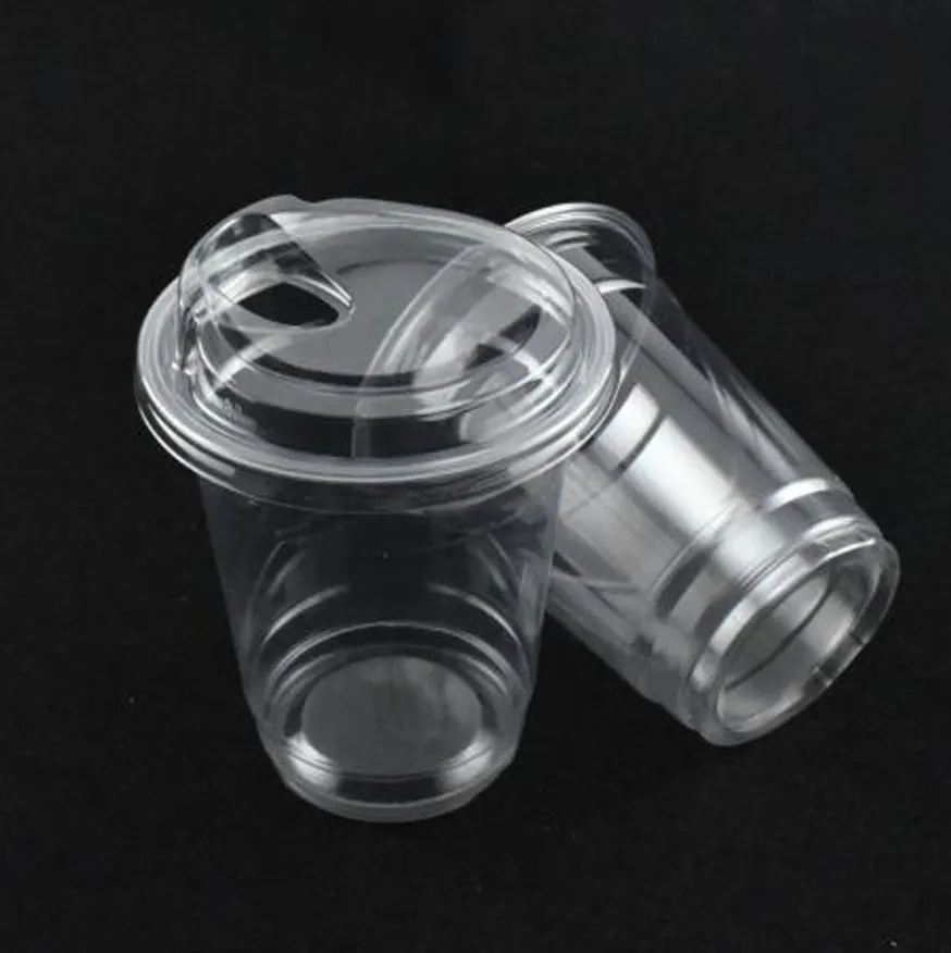 92파이투명컵 투명커피컵 14호92파이 200세트(아이스타공뚜껑포함) 이미지