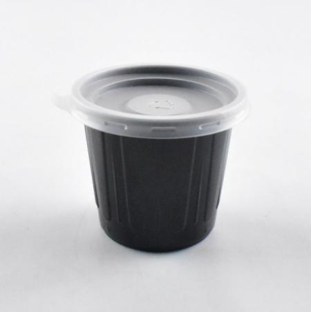 검정소스용기 AJ-75파이(대)블랙용기+뚜껑 1000세트