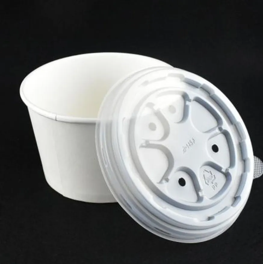 닭강정용기 튀김포장 850cc 100세트(백색+tg타공뚜껑포함) 이미지