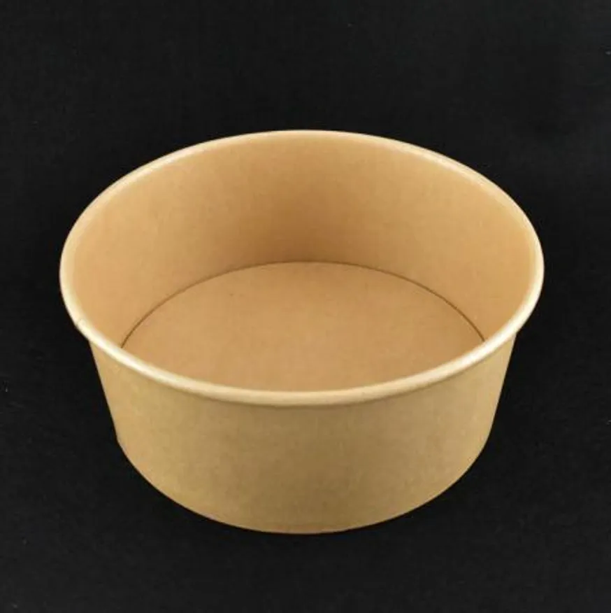 크라프트종이용기 치킨 닭강정 덮밥 비빔밥용기 1350cc(크라프트)300개 이미지