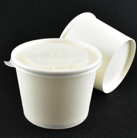 일회용종이용기 덮밥포장 분식포장 1000종이용기(백색) 100세트(SW1000뚜껑포함)