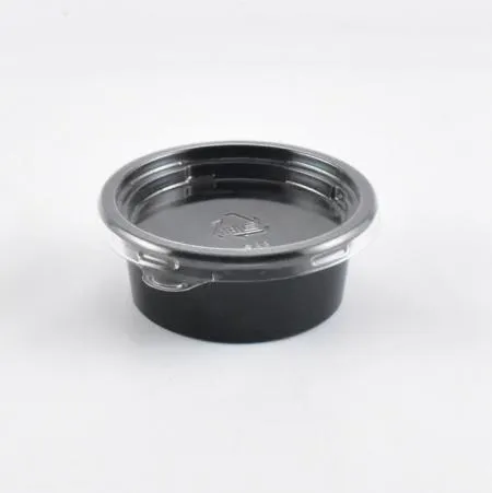 원형소스용기 미니소스컵 검정소스용기 SJ-PE-70파이(소)1500세트(블랙)