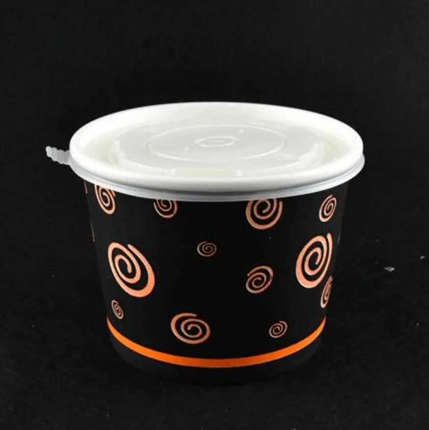 1000cc종이용기 덮밥포장 비빔밥용기 1000종이용기(블랙) 100세트(SW1000뚜껑포함) 이미지