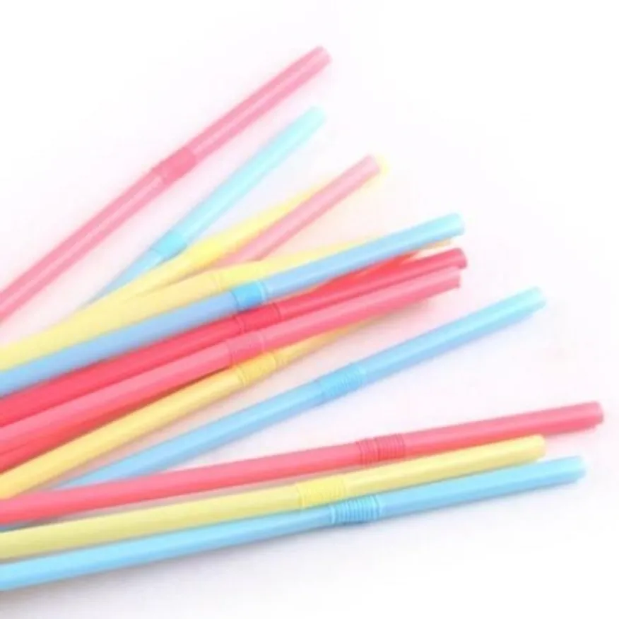 컬러자바라빨대 7mm*21cm 500입 이미지