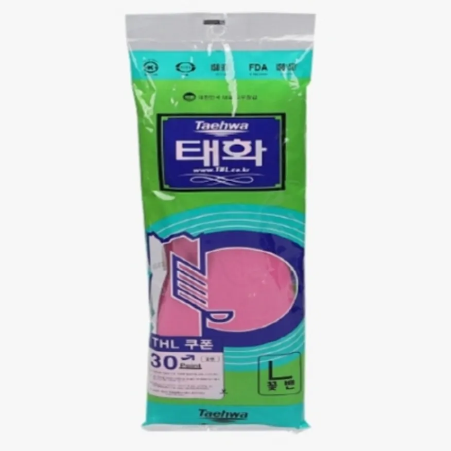 태화 고무장갑 L/꽃밴 1켤레 이미지