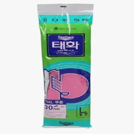 태화 고무장갑 L/꽃밴  1켤레