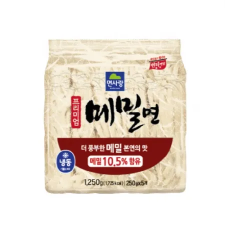 면사랑 프리미엄메밀면 냉동  250g*5입
