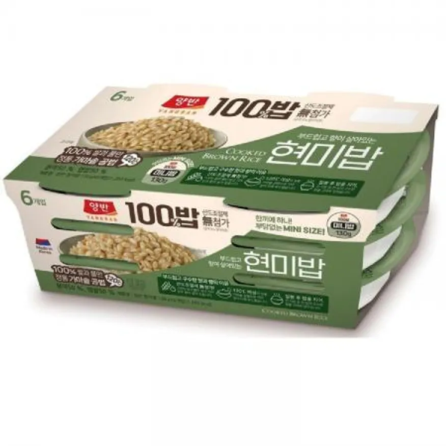 동원 양반밥 100밥 잡곡밥 즉석밥 현미밥 건강식 130g*6입 이미지