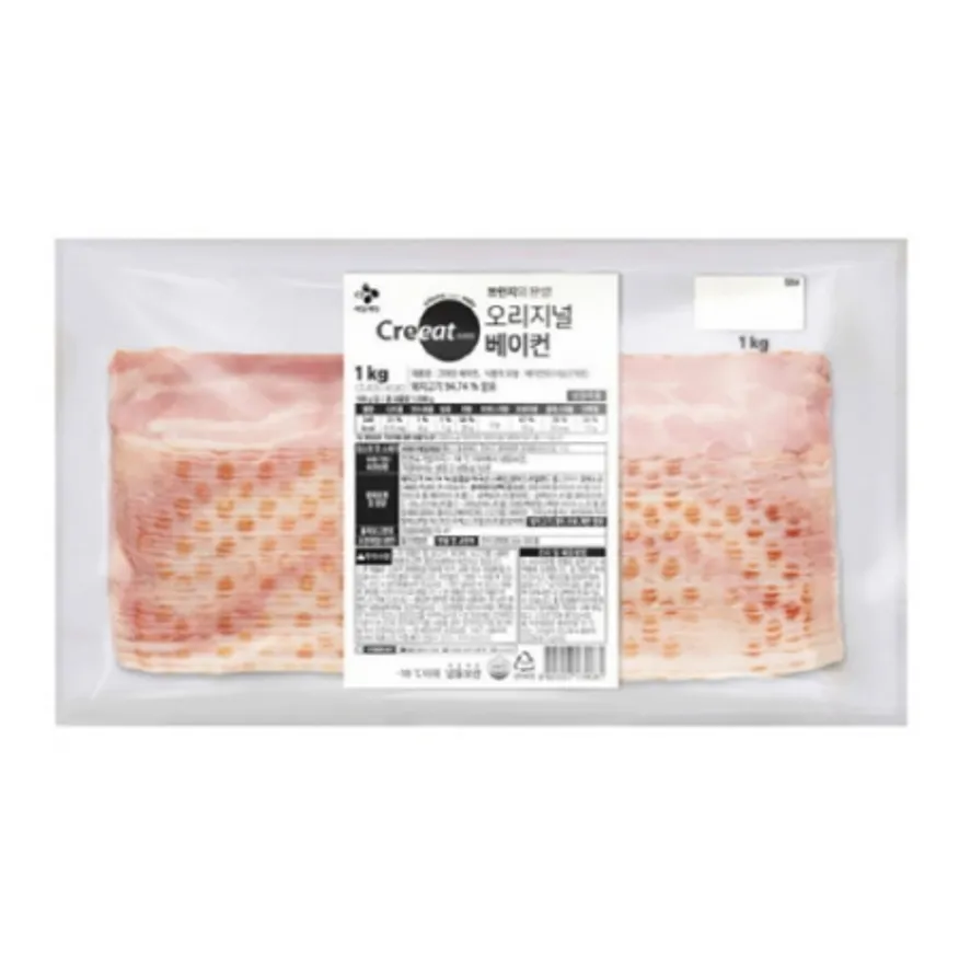 CJ)크레잇 정통베이컨 1kg(삼겹) 이미지