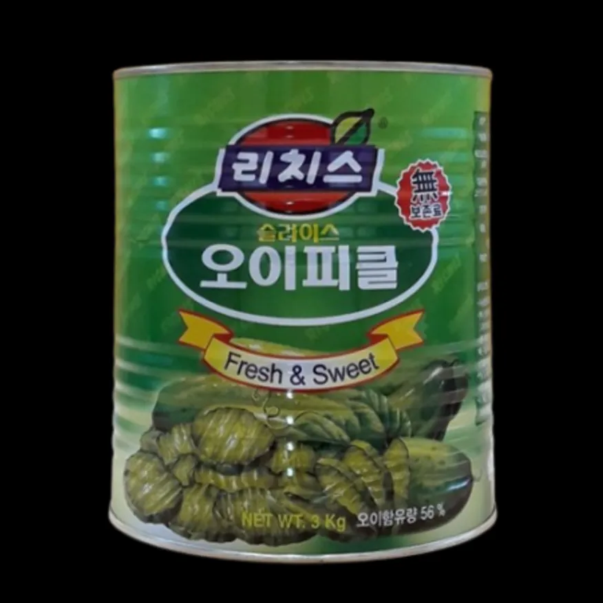 동서 리치스 오이피클3kgX6개 슬라이스 캔 통조림 오이지 업소용 대용량 이미지