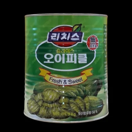 동서 리치스 오이피클3kgX6개 슬라이스 캔 통조림 오이지 업소용 대용량 이미지