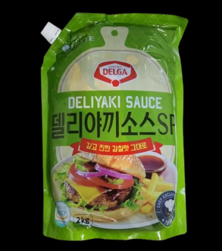 롯데 데리야끼소스2kgX6개 델리야끼소스 스파우트 파우치 업소용 대용량 이미지