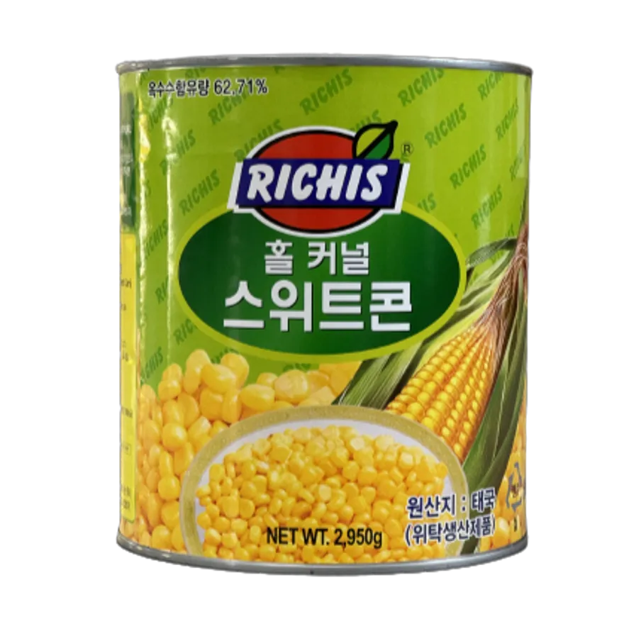 리치스 홀 커널 스위트콘2.95kgX6개 옥수수캔 통조림 업소용 대용량 이미지
