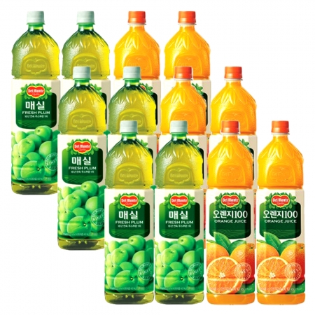 델몬트 오렌지 1.5L 6개+매실 1.5L 6개