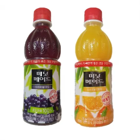 미닛메이드 오렌지 350ml 12개+포도 350ml 12개