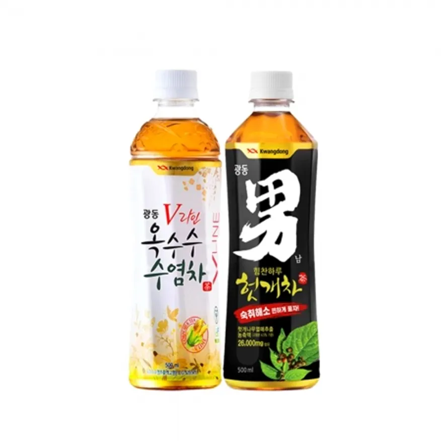 광동 진한 헛개차 500ml 12개 + 옥수수수염차 500ml 12개 이미지