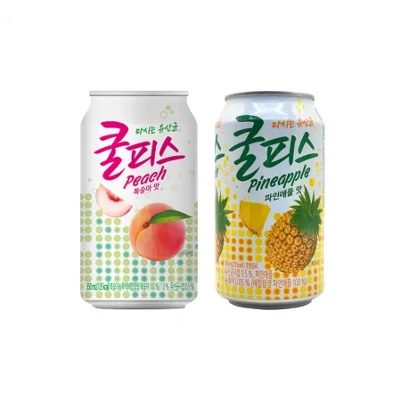 동원 쿨피스 복숭아 350ml 12개+파인애플 350ml 12개