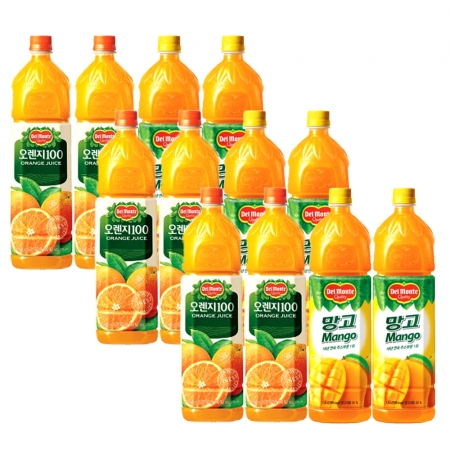 델몬트 오렌지 1.5L 6개+망고 1.5L 6개