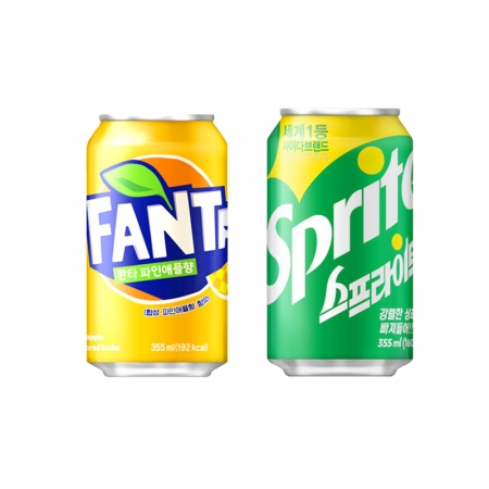 스프라이트 355ml 12개+환타파인 355ml 12개