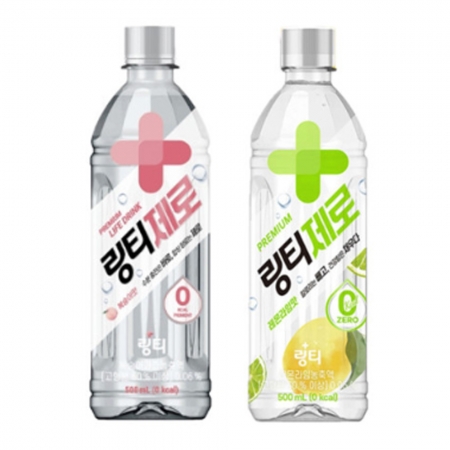 링티제로 복숭아 500ml 12개 + 링티 제로 레몬라임 500ml 12개