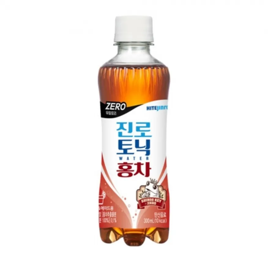 하이트진로 토닉워터 홍차 제로 300ml PET 12개 이미지