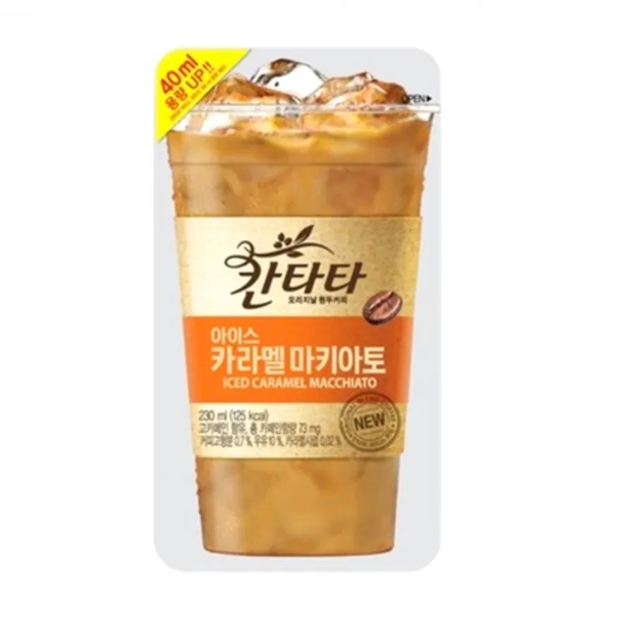 칸타타 아이스 카라멜마키아토 230ml 파우치 50개 이미지