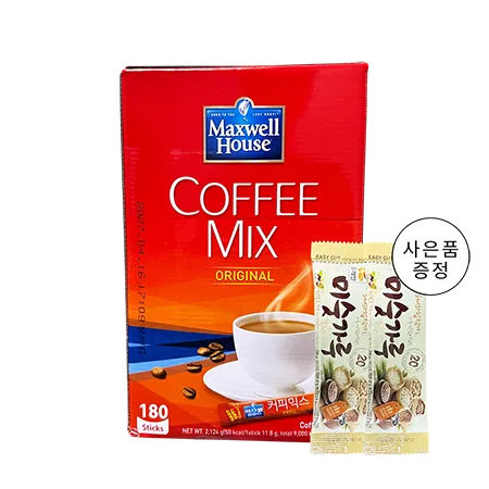 동서식품 맥스웰하우스 커피믹스 오리지날 180T (뚜레반 미숫가루스틱 사은품증정)