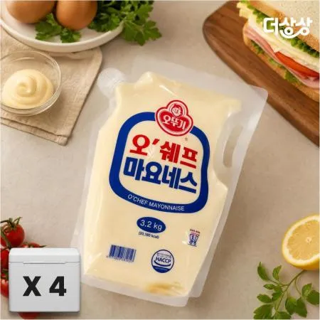 [박스단위] 오뚜기 오쉐프 마요네즈 스탠딩파우치 3.2kg 마요네스 대용량