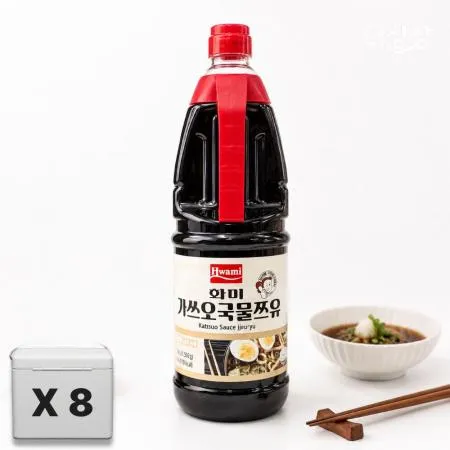 [박스단위] 화미 가쓰오국물쯔유 2kg 15배 농축액 우동장국 오뎅육수