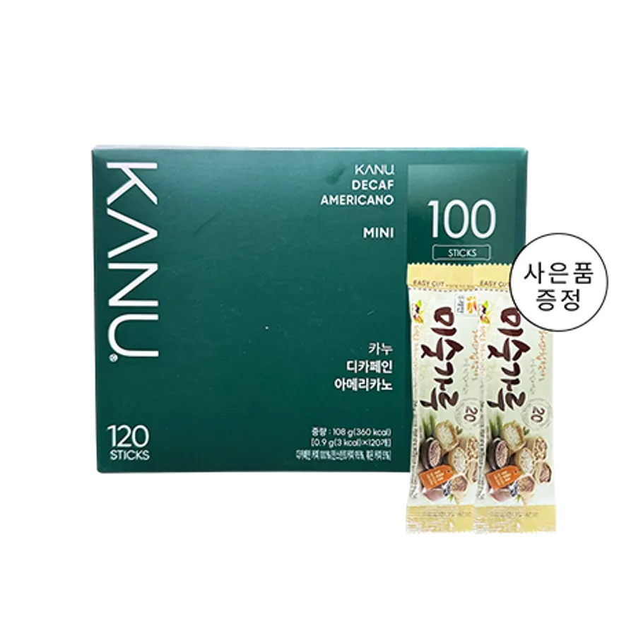 동서식품 카누 디카페인 미니 아메리카노 120T (뚜레반 미숫가루스틱 사은품증정) 이미지