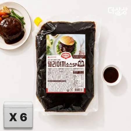 [박스단위] 롯데 델가 델리야끼 소스 스파우트 2kg 데리야끼소스 대용량