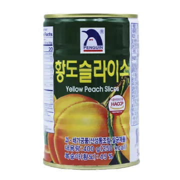 펭귄 황도 슬라이스 400g