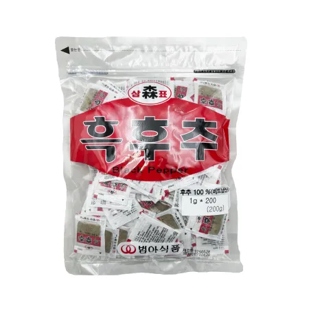 범아 흑후추 1g X 200ea 업소용 일회용 개별포장 배달용 후추가루 대용량